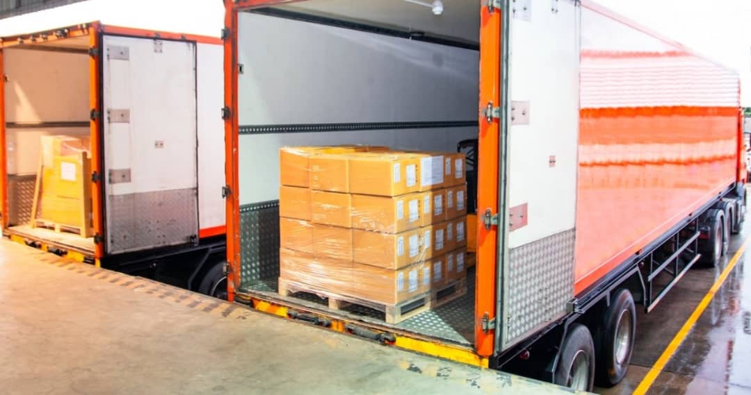 Warehouse crew handling bonded cargo